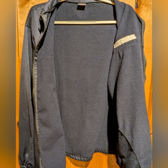Air Force Men's Fleece Track Jacket Full Zip Dark Blue Made In USA Sz XL - Picture 3 of 7